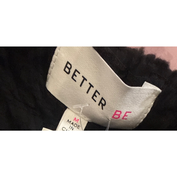Women's BETTER BE Black Teddy Jacket Size M - Picture 3 of 3